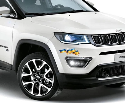 Наклейки на бампер стекло двери авто ARB 3D TUNING STUDIO Флаг Украины 230х80х0.15мм=2шт