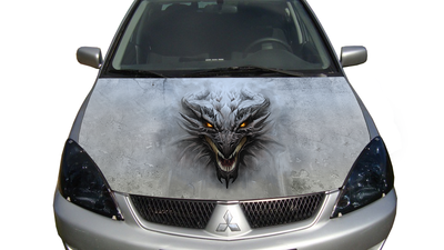 Накелейка на капот ARB 3D TUNING STUDIO Дракон ЧБ 1500х1200х0.080мм