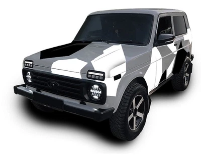 Камуфляж на авто ARB 3D TUNING STUDIO Нива ЧБ 1510х980х0.060мм