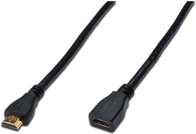 Kabel Digitus HDMI High speed + Ethernet (AM/AF) 5 m Czarny (AK-330201-050-S)