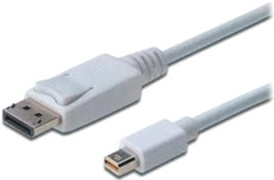 Adapter Digitus mini DisplayPort - DisplayPort AM/AM 1 m biały (AK-340102-010-W)