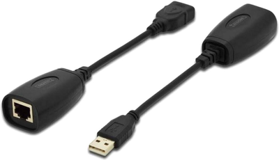 Przedłużacz Digitus USB - UTP Cat5 0,2 m Czarny (DA-70139-2)