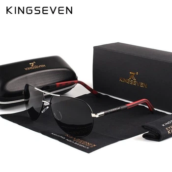 Чоловічі поляризаційні сонцезахисні окуляри KINGSEVEN K725 Silver Gray