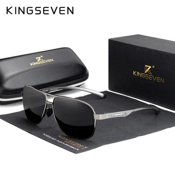 Мужские поляризационные солнцезащитные очки KINGSEVEN N7188 Gun Gray