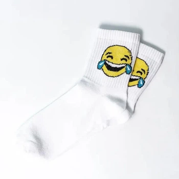 Женские носки Rock'n'socks Smile со слезами, Белые 36-40р