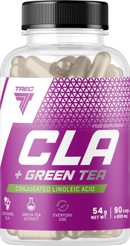 Лінолева кислота + зелений чай Trec Nutrition CLA + Green Tea 90 капсул (5902114018795)