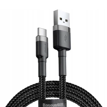 Дата кабель Baseus Cafule Type-C Cable 3A (1m) Черный / Серый
