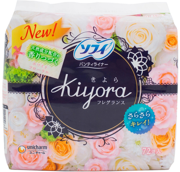 Прокладки щоденні гігієнічні Sofy Kiyora Happy Floral 72 шт (4903111330997