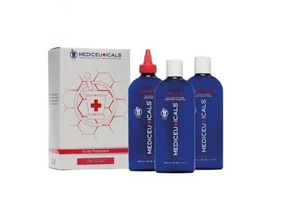 Mediceuticals Набір для жирної шкіри голови (Шампунь Solv-X 250ml, Кондиціонер Therapeutic 250ml, Очищуючий догляд TheraRx 250ml)