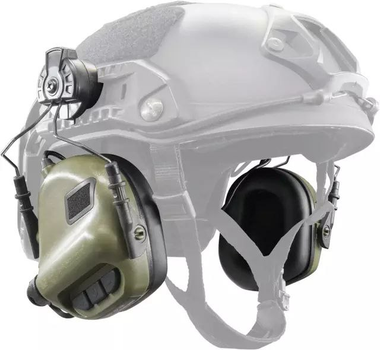 Активные Тактические Наушники Earmor M31H для Шлемов FAST MT Олива