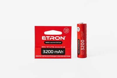 Акумулятор літій-іонний 18650 ETRON Ultimate Power 3200 mAh