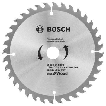 Пильный диск Eco for Wood Bosch (160x20x2.2 мм, 36 зубьев) по дереву (23443)