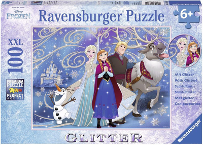 Puzzle Ravensburger XXL Zimne serce Skrzący się śnieg 100 elementów (13610)