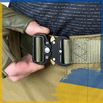 Тактичний ремінь для брюк Tactic військовий ремінь з пряжкою Olive (810-olive)