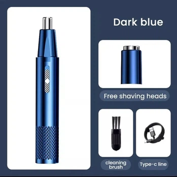 Тример для носа та вух Nose hair trimmer YD-555 на акумуляторі з USB зарядкою синій