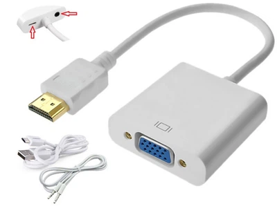 Адаптер Value HDMI - VGA M/F со звуком и питанием от USB Белый (S0230)