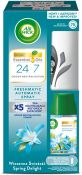 Автоматичний освіжувач Airwick Freshmatic Complete Pure Spring Delight зі змінним балоном Весняний настрій 250 мл (5900627076806/5900627070293)