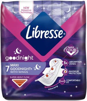 Прокладки гігієнічні Libresse Maxi Goodnight 7 шт (7322540823356)