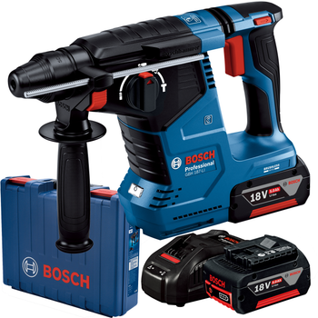 Безщітковий акумуляторний перфоратор Bosch GBH 187-LI, 2 акум. GВА 18V 5.0Ah, швидкозарядний пристрій GAL 1880 CV в кейсі (0611923021)