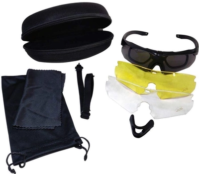 Защитные очки Buvele для спортивной стрельбы 3 линзы съёмный адаптер-оправа (Z13.12.5.8.005)