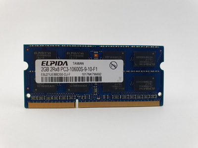 Оперативная память для ноутбука SODIMM Elpida DDR3 2Gb 1333MHz PC3-10600S (EBJ21UE8BDS0-DJ-F) 11705 Б/У