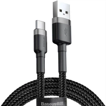 Кабель Baseus Yiven Cable USB for Type-C 100см|3.0A Gray/Black (CATKLF-BG1)