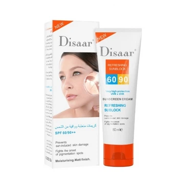 Солнцезащитный крем Disaar Refreshing Sunblock UVB+UVA 60-90, с защитой от УФ-лучей, 80 мл