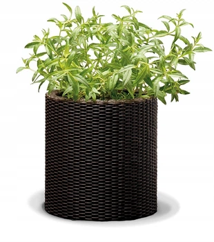 Горшок для цветов Keter Cylinder Planter S 7L коричневый (17197833)