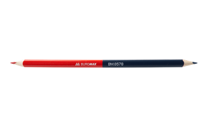 Карандаш двусторонний Buromax Red&Blue с трехгранным деревянным корпусом красно-синий (BM.8578)