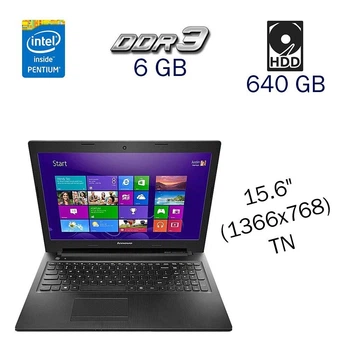 Ноутбук Lenovo G500S / 15.6" TN / Pentium 2020M (2 ядра по 2.4GHz) / 6GB DDR3 / 640GB HDD / GeForce GT 720M, 2GB DDR3, 64-bit / WebCam / DVD-ROM б/у