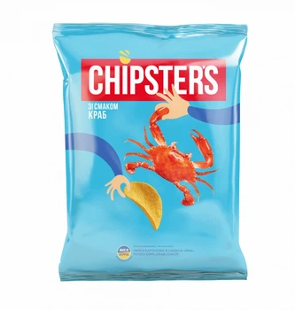 Чіпси CHIPSTERS натуральні зі смаком краба 60г