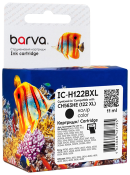 Картридж Barva совместимый с HP 122XL (CH563HE) 11 мл, Black (IC-H122BXL)