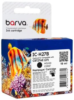 Картридж Barva совместимый с HP 27 (C8727AE) 19 мл, Black (IC-H27B)