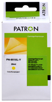 Картридж Patron совместимый с HP 951XL (CN048AE/CN052AE) 1500 стр, Yellow (PN-951XL-Y)