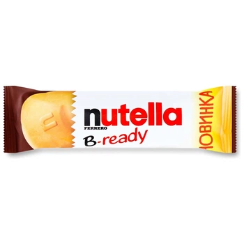 Батончик вафельный Nutella B-ready с начинкой из ореховой пасты из какао 22 г (8000500380949)