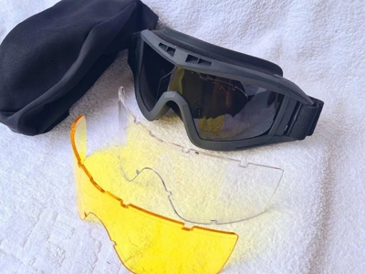 Баллистическая маска с тремя сменными стеклами защитная для лица