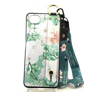Чехол Lanyard для Xiaomi Redmi Note 11 / Note 11S бампер с ремешком Turquoise