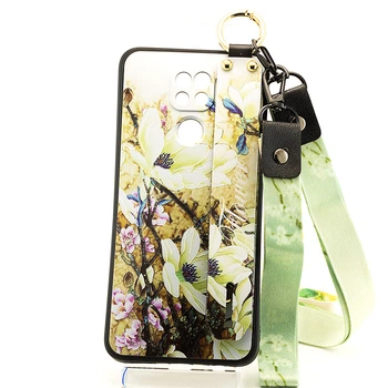 Чехол Lanyard для Xiaomi Redmi Note 9 бампер с ремешком Beige