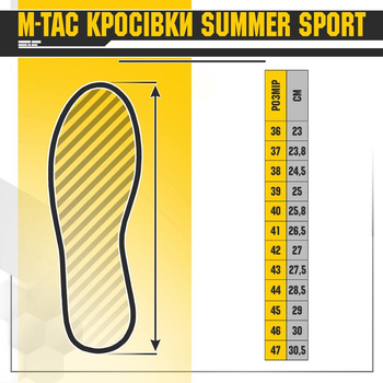 Мужские тактические кроссовки летние M-Tac размер 46 (30см) Олива (Зелёный) (Summer Sport Dark Olive)