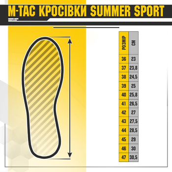 Мужские тактические кроссовки летние M-Tac размер 46 (30 см) Черный (Summer Sport Black)