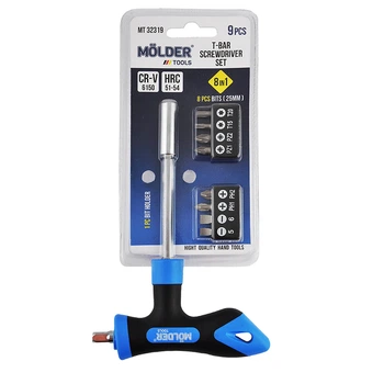 Отвертка Molder Т-образная с комплектом насадок 8в1 (MT32319)