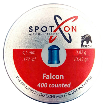 Пульки Spoton Falcon (4.5 мм, 0.87 гр, 400 шт.)