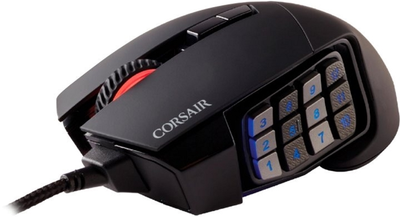 Mysz bezprzewodowa gamingowa CORSAIR Scimitar RGB Elite USB Czarna (CH-9304211-EU)