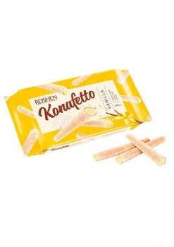 Вафельні трубочки (ванільна начинка) ВКФ ТМ "Konafetto" 140гр (133869)