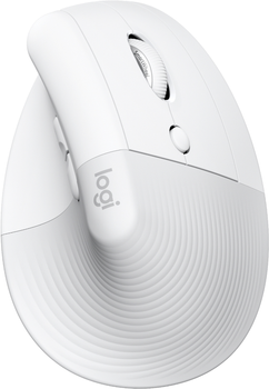 Pionowa ergonomiczna Mysz komputerowa Logitech Lift do komputerów Mac Off White (910-006477)