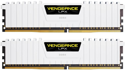 Оперативна пам'ять Corsair DDR4-3200 16384MB PC4-25600 (Kit of 2x8192) Vengeance LPX White (CMK16GX4M2B3200C16W)