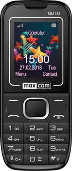 Мобільний телефон Maxcom MM134 Black (без зарядного пристрою)