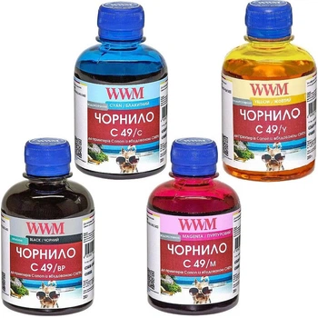 Комплект чернил WWM для Canon G Series (BP/C/M/Y) 4x200ml (C49SET4)