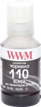 Чернила WWM 110 для Epson M1100/M1120/M2170/M3170 (Black Pigment) 140ml (E110BP)
