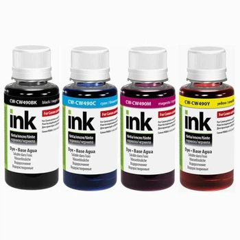 Комплект чорнила ColorWay для Canon G1400/G2400/G3400/G4400 (BP/C/M/Y) 4x100ml (CW-CP490/CW490SET01)